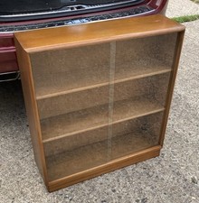 Small vintage Oak glazed Bookcase