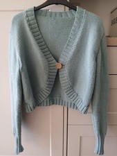 Women's Bolero Type Cardigan,Duck Egg Siz2 12/14