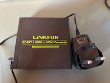 LiNKFOR SCART to HDMI Converter SCART + HDMI to HDMI Converter Adapter