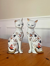 Pair of John Jenkins Fine Porcelain Cats, Cat Figurines