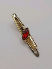 Vintage Gold Plated Red Stone
