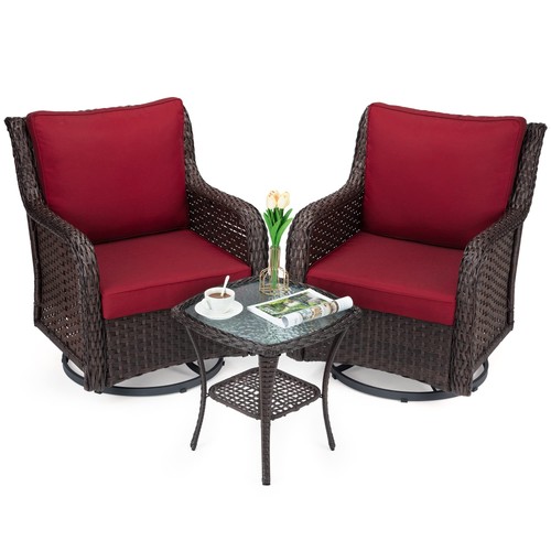 3pcs outdoor patio - outdoor, swivel