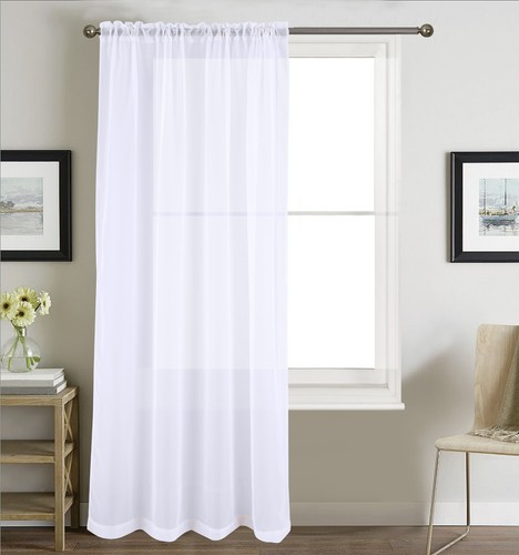 Voile curtain panel slot top - curtain,