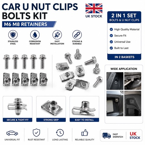 Car nut clips - clips, 10pcs