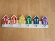 Beach Hut Coat Rack/Hooks - Wooden