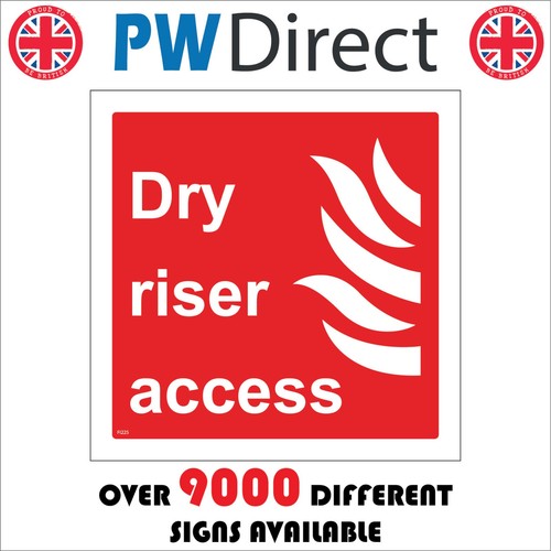 Sign dry riser - dry, access