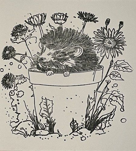 Stamped images hedgehog - hedgehog,