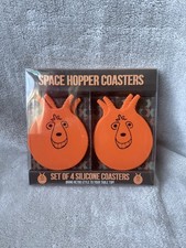 Paladone Set of 4 Retro Style Space Hopper Silicone Drinks Coasters Fun Novelty
