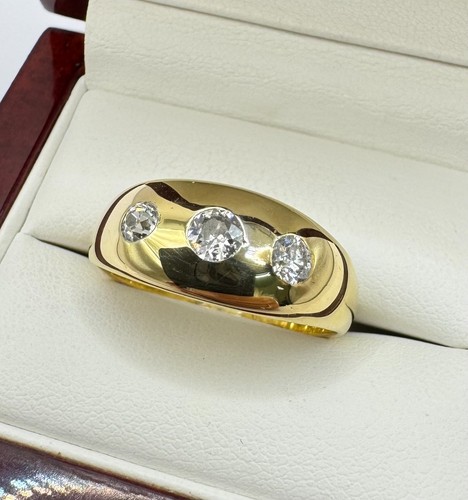 18ct gold gents diamond set - 18ct,