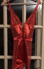 Sexy Red Lacey Cami, Garter Belt Size 8
