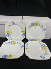 4 X Vintage bone china square