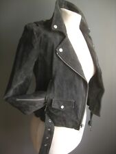 ANDREW MARC LEATHER JACKET XS 4 6 brando grey soft real distressed NY ladies