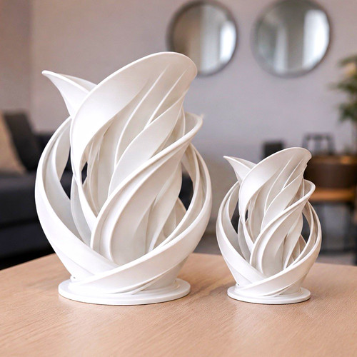 Modern leaf sculptural vase - sculptural, 3d