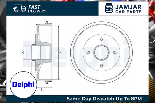 Delphi brake drum rear axle - delphi,