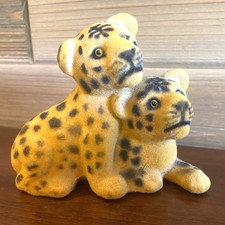 Vintage Flocked Tiger Cubs