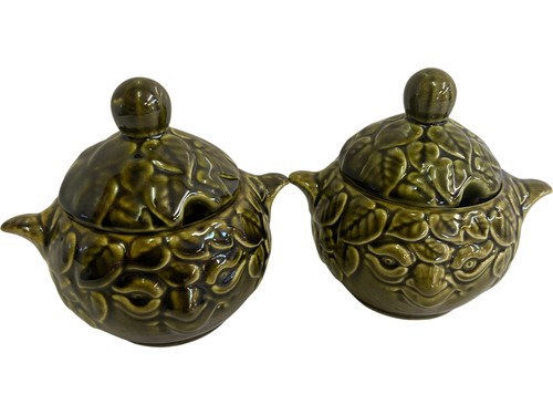 Green face ceramic - green, jars