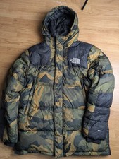 Men's The North Face Nuptse Jacket, Large, Camo, 100% Genuine, Good Condition