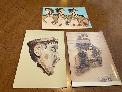 Three postcards mycenaean - three,