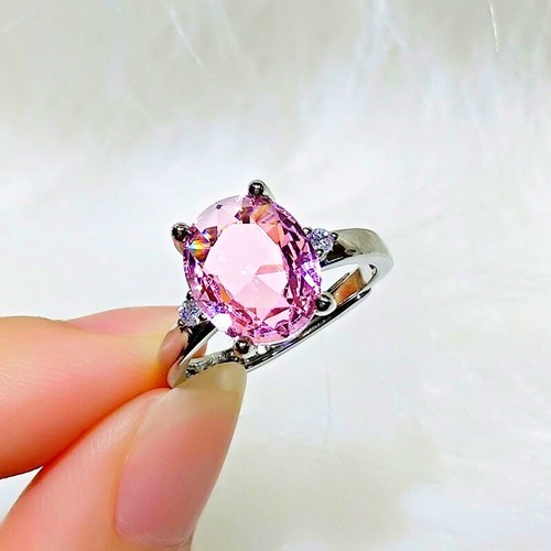 Vintage pink crystal - vintage, oval