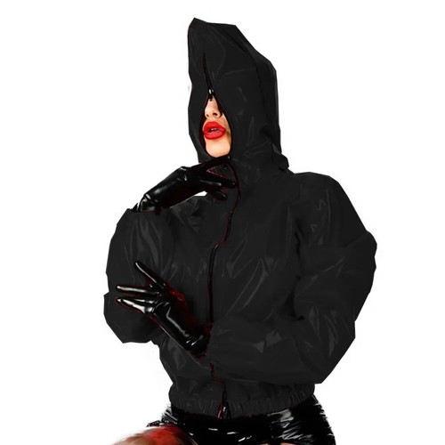 Pvc hoodie fashion college - pvc,
