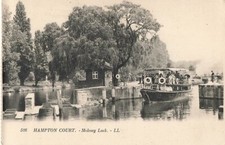 Postcard Boat Molesey Lock
