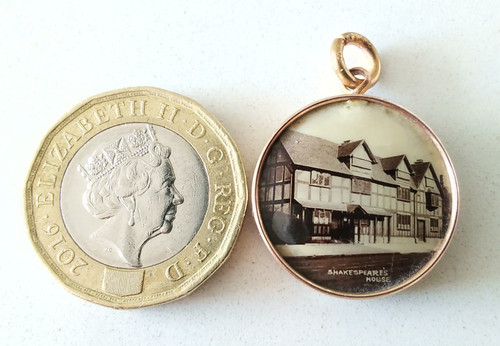 Antique locket fob - locket, rose
