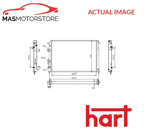 Engine cooling radiator - radiator, hart
