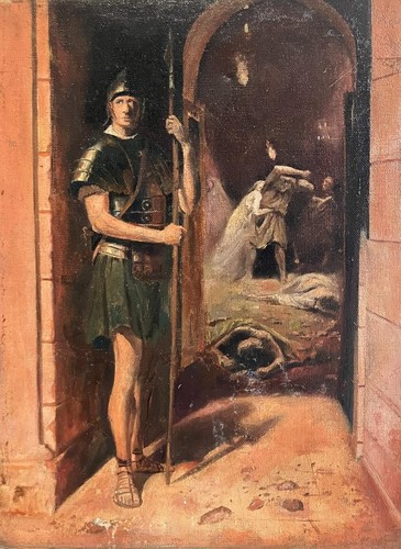 Antique oil painting italian - antique,
