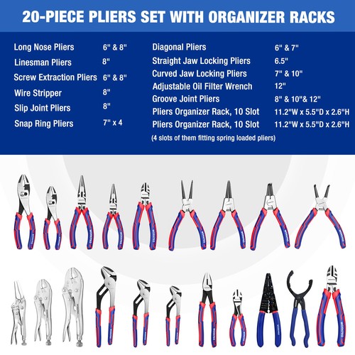Workpro pliers set 20piece - pliers,