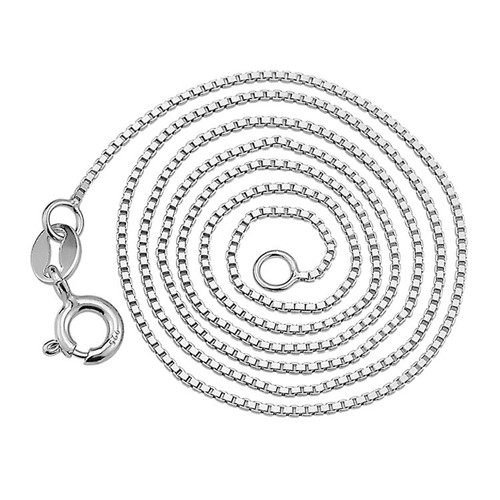 S925 sterling silver box 1mm - s925,
