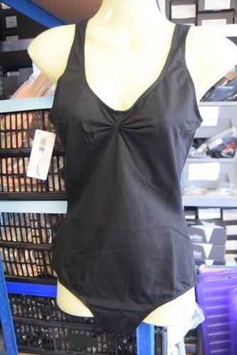 Black plume ruched front - black,