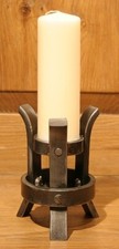 Hand forged metal candle stick