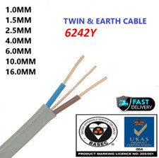 6242Y Twin & Earth Electric Cable 1mm–16mm – T&E Wire for Sockets & Lighting