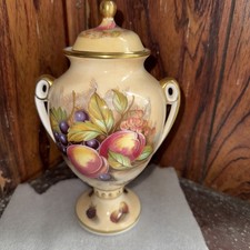 Beautiful Vintage Aynsley Bone China Orchard Gold Lidded Urn, D Jones