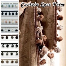 Curtain Lace Trim Balls Tassel Ribbon Sewing Materials DIY Pom Pom Fringe Edging