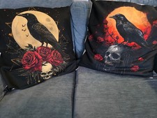 PAIR Of Gothic Medieval Raven