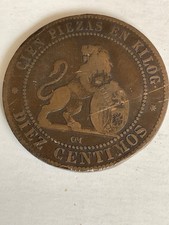 1870 Spain Diez 10 Centimos