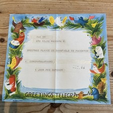 1958 Wedding Telegram, Lieut