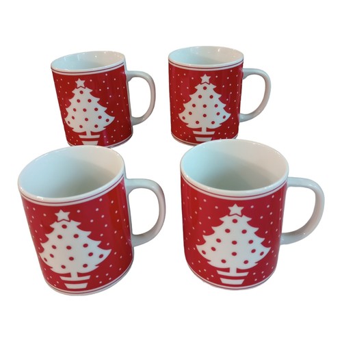 Set four red and white - of,