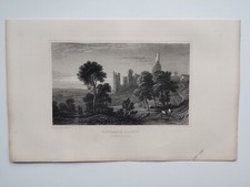 NARBERTH CASTLE - Antique/Vintage Print - 1864