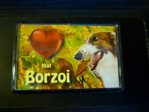 Borzoi gift dog - dog, fridge