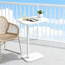 White Oval Shaped Side End