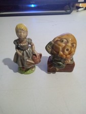 Pair Of Vintage Wade Nursery Rhyme Characters , Mary Mary & Humpty Dumpty