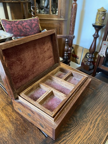 Vintage box inlay jewellery - box,
