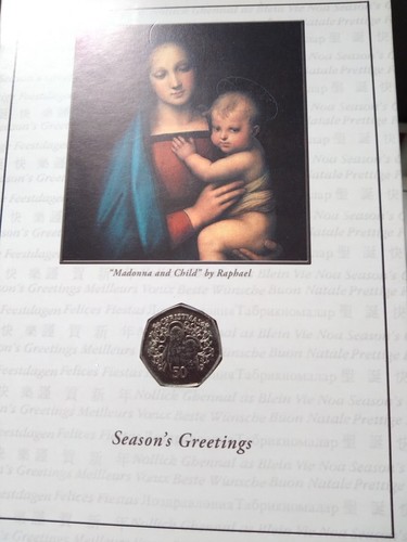 2005 gibraltar christmas 50p - christmas,