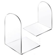 Acrylic Bookends, Non-Skid Book End, Clear Bookends for School Desktop Organizer