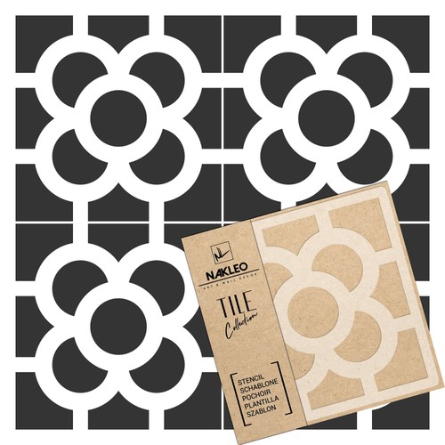 Reusable plastic tile stencil - reusable,