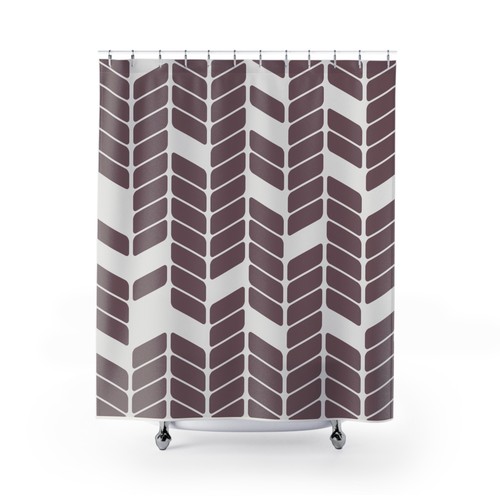 Shower curtains retro - curtains, mocha