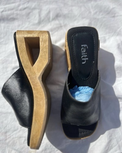 Vintage faith wooden wedge - vintage,