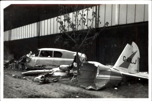 Real photo wrecked piper - real, aztec